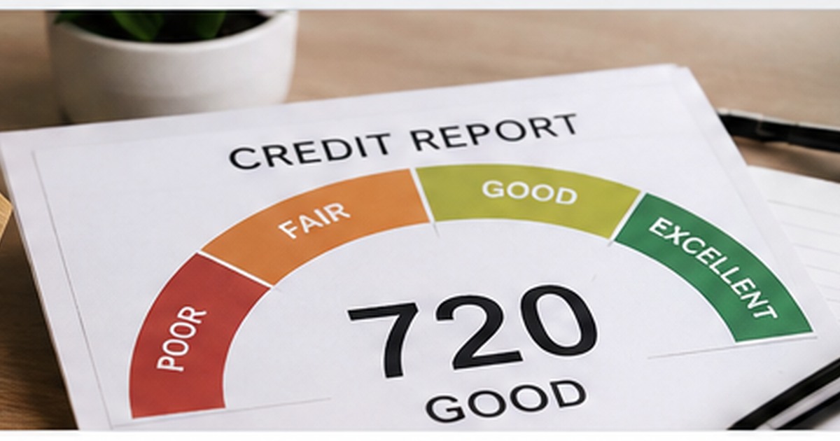 Credit report and model home representing credit readiness for homebuyers